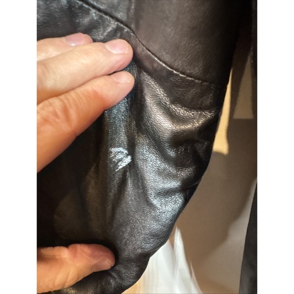 Vintage AGGIO Black Leather Bomber Jacket Mens Large Motorcycle Biker Streetwear - Picture 7 of 11